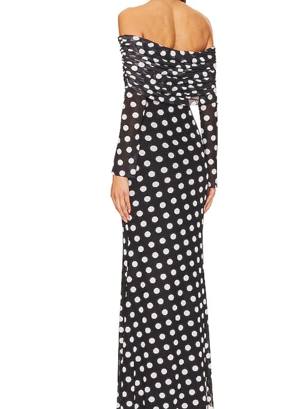 AFRM Thelma Off the Shoulder Marrowed Edge Maxi Dress